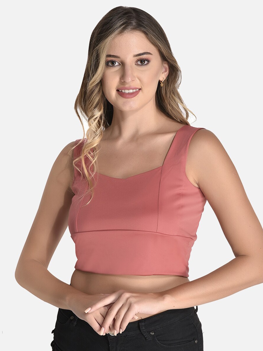 

StyFun Bralette Slip-on Regular Fit Crop Top, Peach