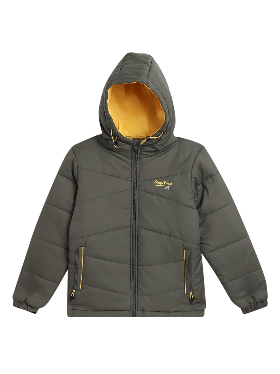 

Cantabil Boys Lightweight Hooded Puffer Jacket, Olive