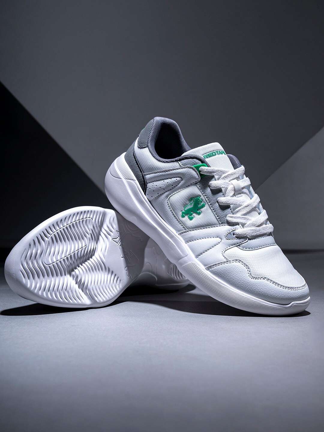 

Red Tape Men Round Toe Lace-Up Sneakers, White