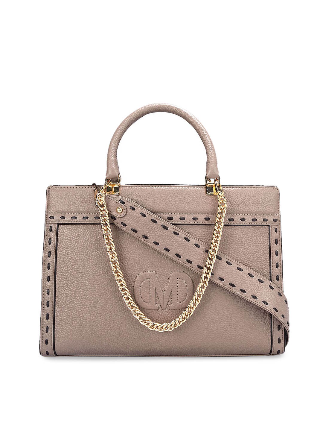 

Da Milano Leather Structured Handheld Bag, Mauve