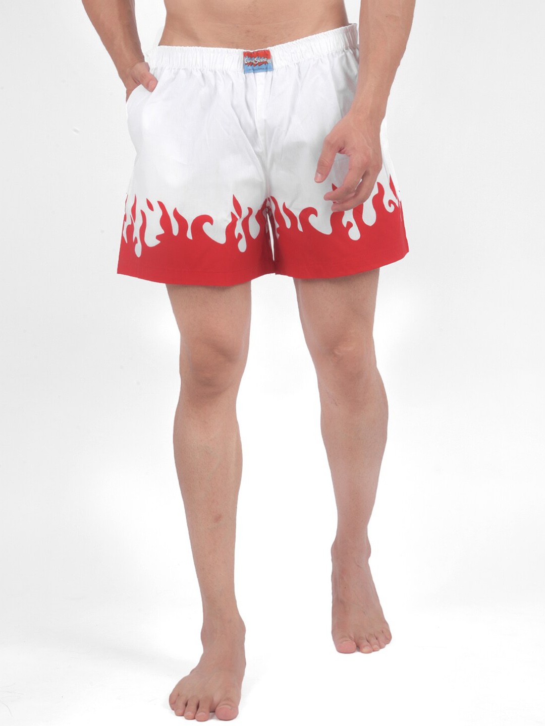 

COMICSENSE Men Naruto Anime Hokage Printed Pure Cotton Boxers BXR015_HOKAGE_WHT_S, White