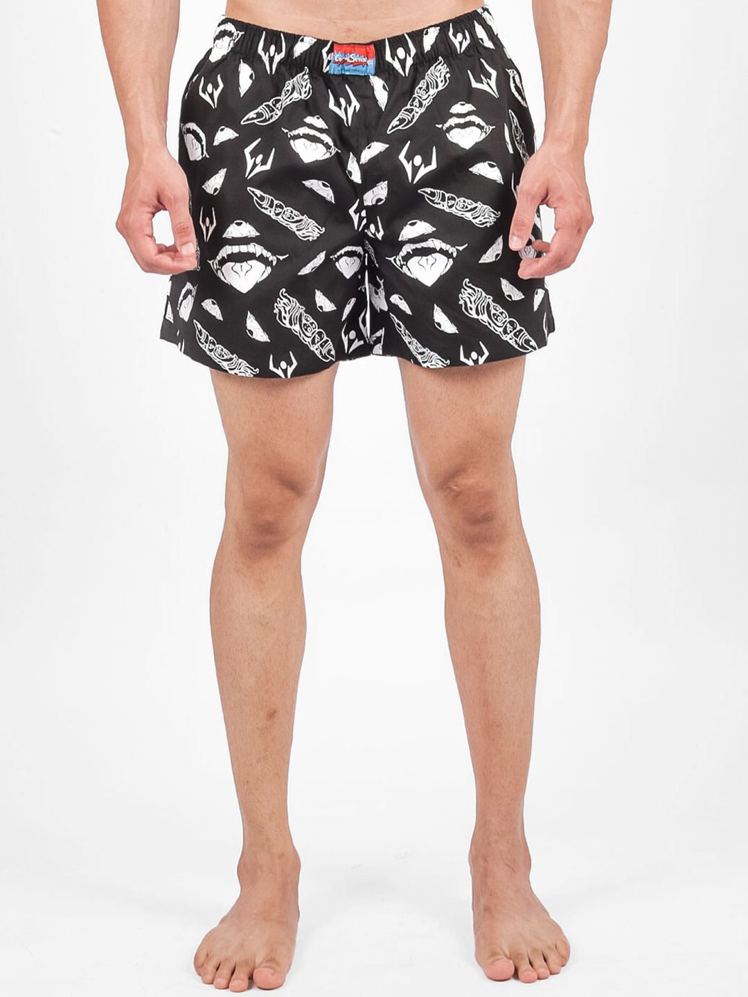 

COMICSENSE Men Printed Cotton Boxer, Black
