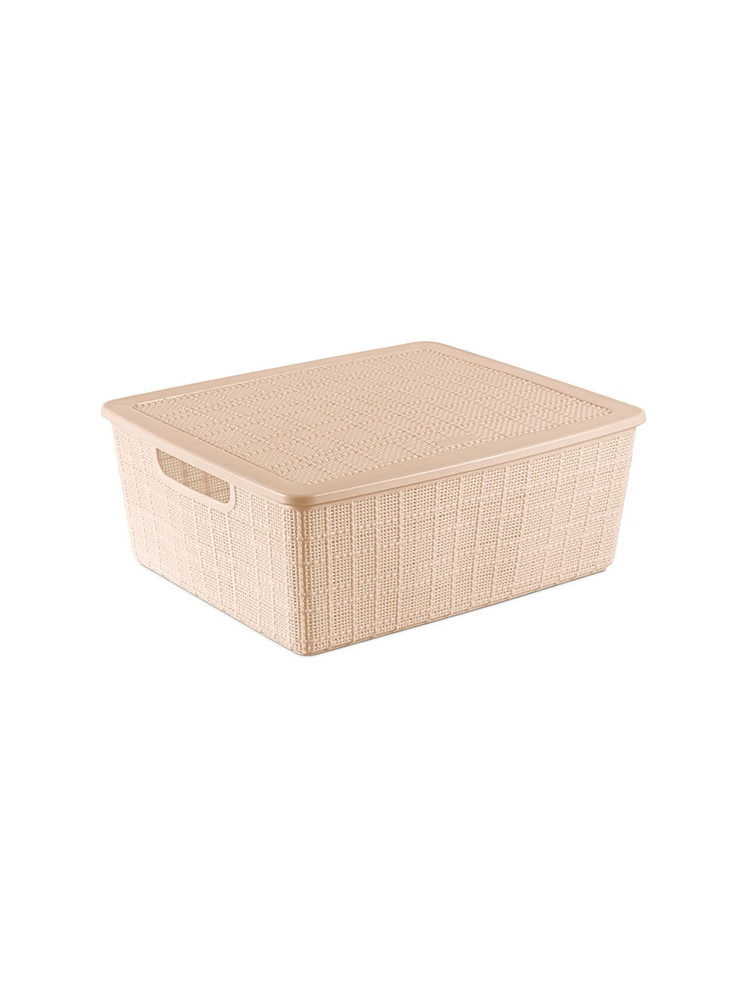 

Milton Dobby Medium Ivory Multipurpose Storage Basket With Lid 11.5 L, Cream