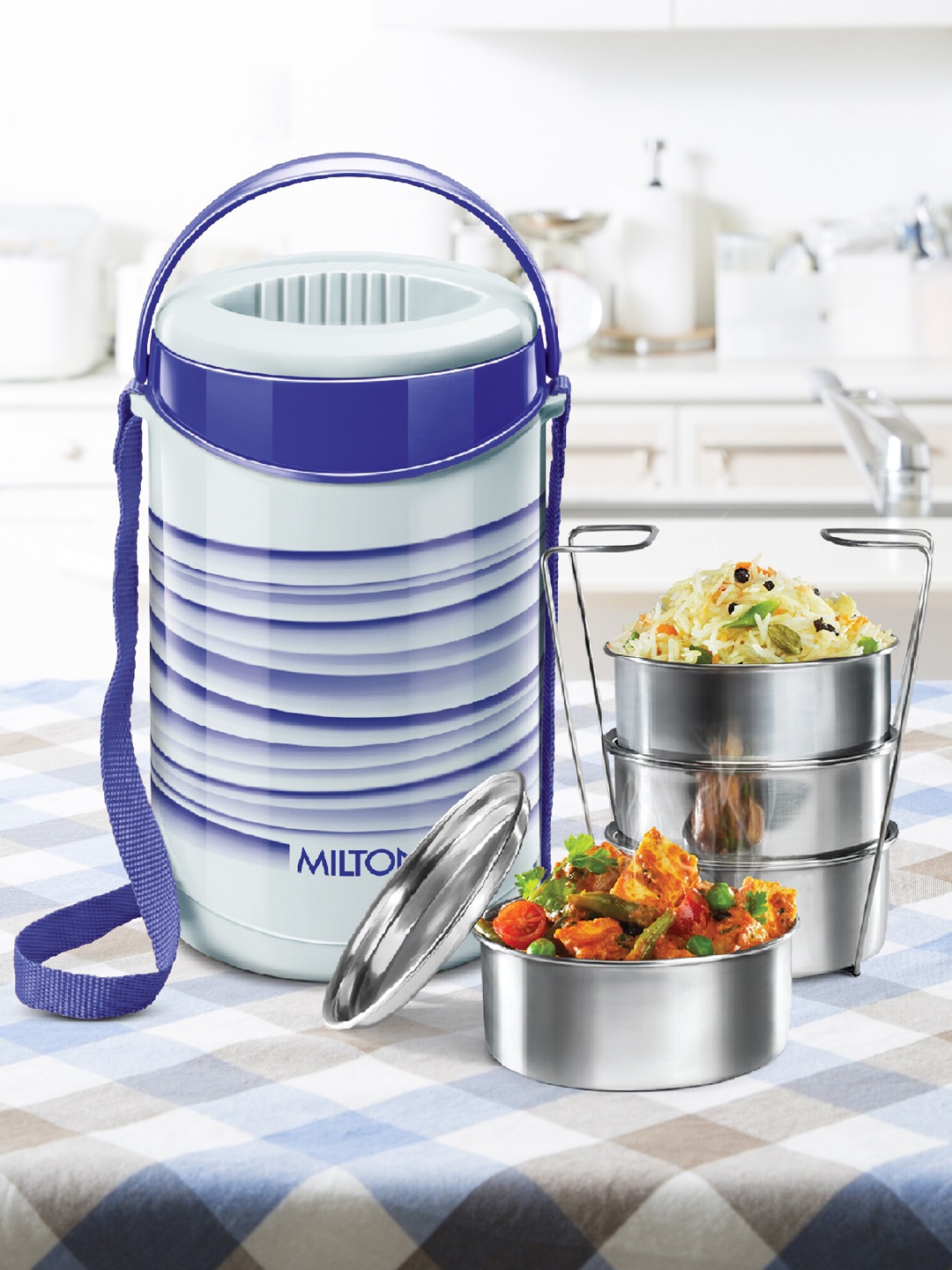 

Milton New Econa 4 Pcs Blue Stainless Steel Tiffin Box 1.2 L
