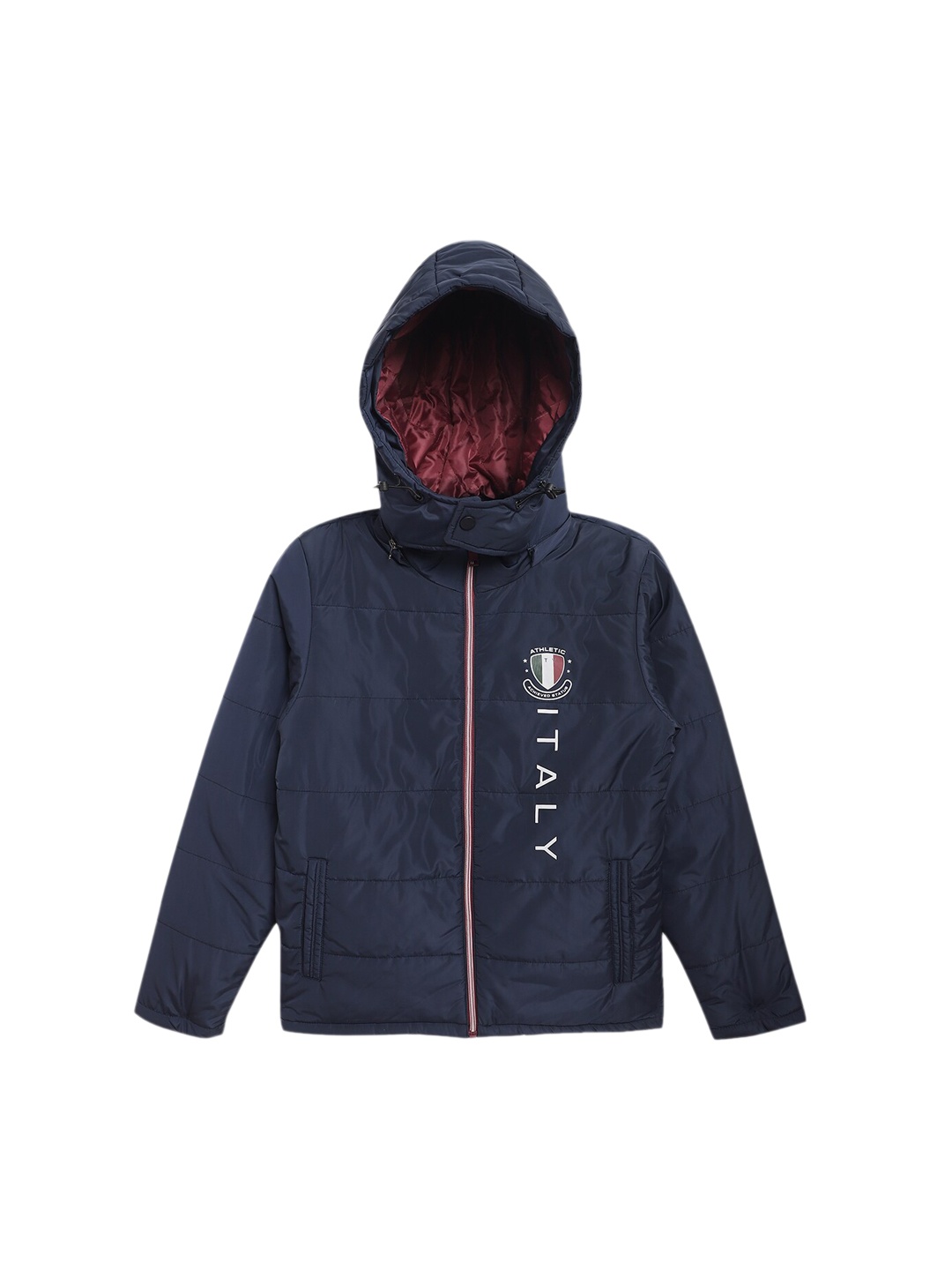 

Cantabil Boys Lightweight Hooded Cotton Bomber Jacket, Navy blue