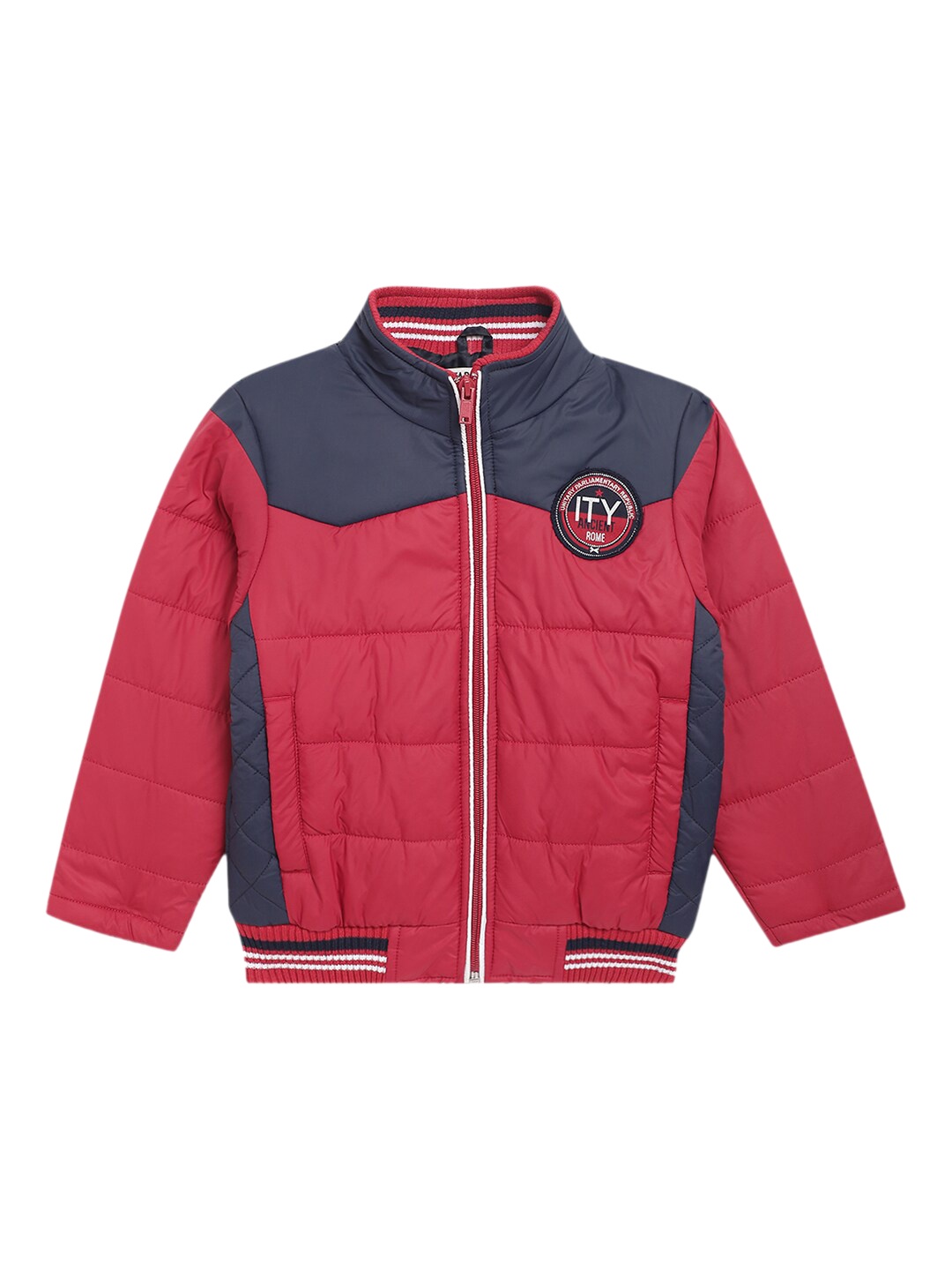 

Cantabil Boys Colourblocked Lightweight Bomber Jacket, Maroon