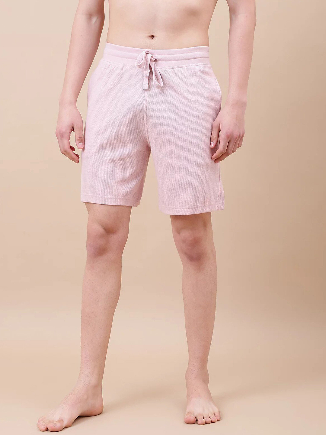 

Marks & Spencer Men High-Rise Lounge Shorts, Pink