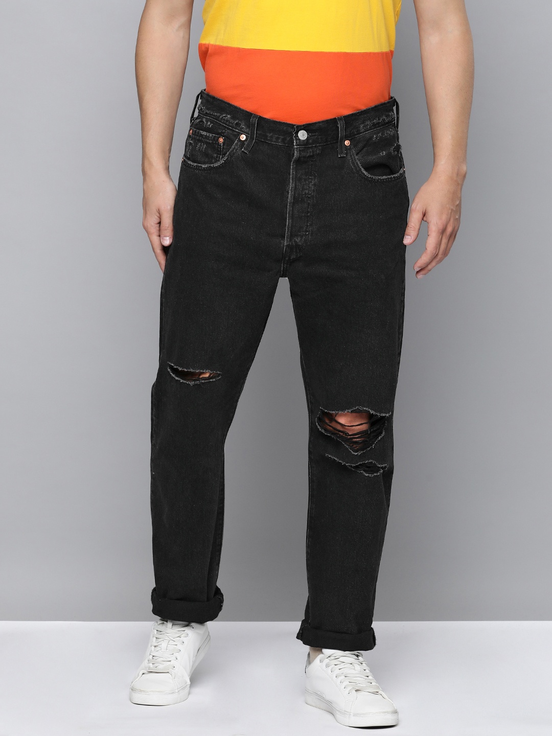 

Levis Men Ripped Jeans, Black