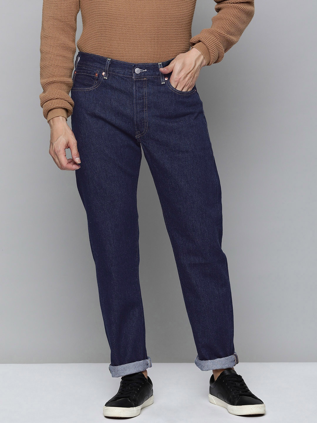 

Levis Men Pure Cotton 501 Jeans, Blue