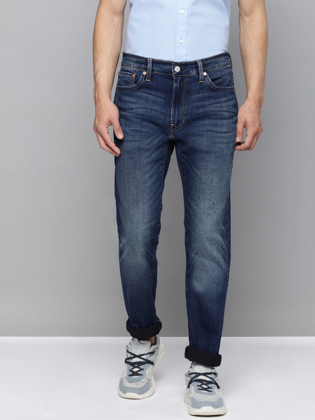 

Levis Men 511 Slim Fit Low-Rise Heavy Fade Stretchable Jeans, Blue