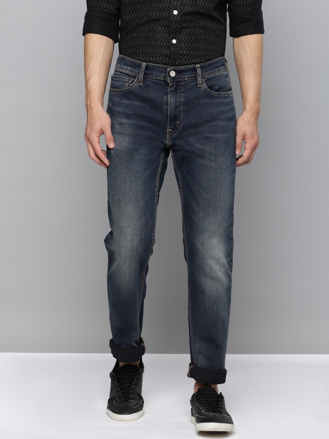 

Levis Men 511 Slim Fit Low-Rise Heavy Fade Stretchable Jeans, Blue