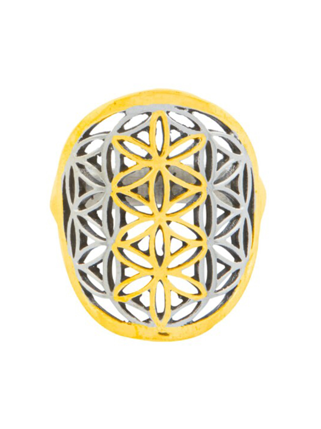 

ahilya Gold-Plated 925 Sterling Silver Parkha Jaali Finger Ring