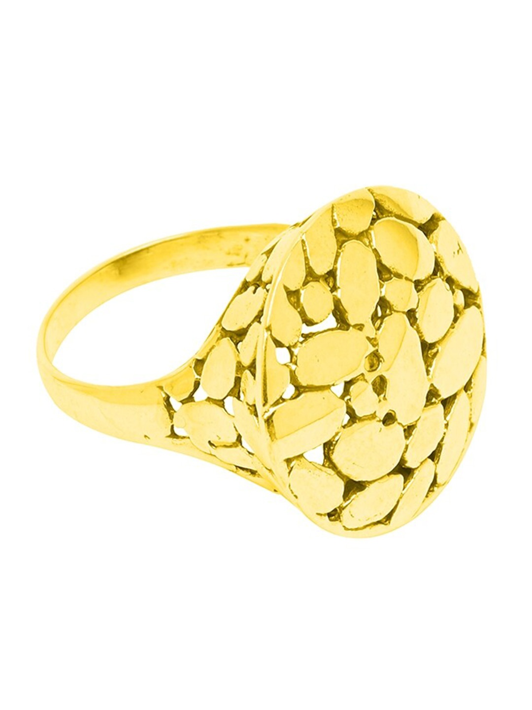 

ahilya 92.5 Sterling Silver Gold-Plated Adjustable Finger Ring