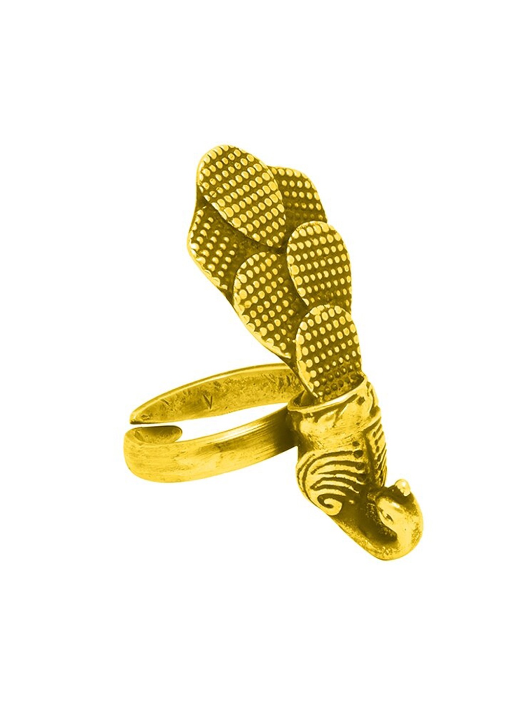 

ahilya 92.5 Sterling Silver Gold-Plated Mayuresh Peacock Finger Ring