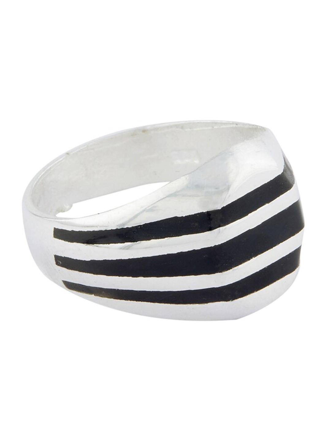 

ahilya Silver-Plated 92.5 Sterling Silver Lekh Finger Ring