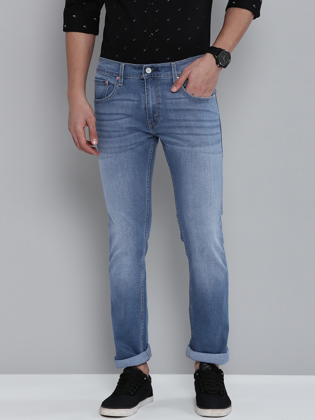 

Levis Men Mid Rise Skinny Fit Light Fade Stretchable Jeans, Blue