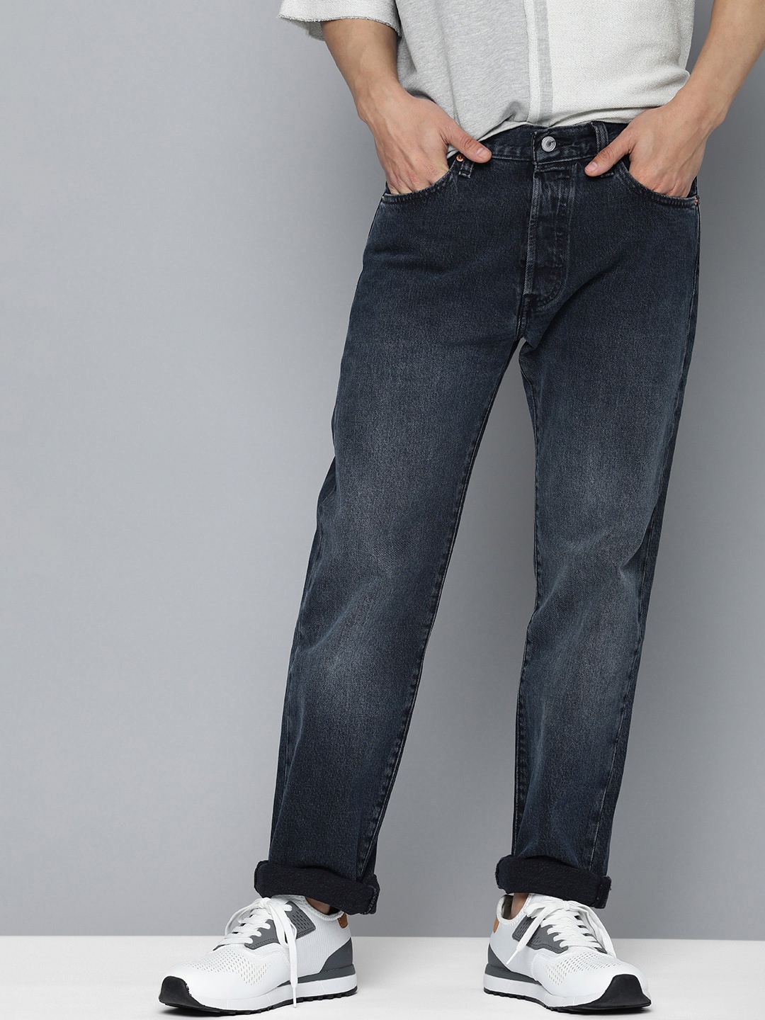 

Levis Men Heavy Fade Mid-Rise Jeans, Blue