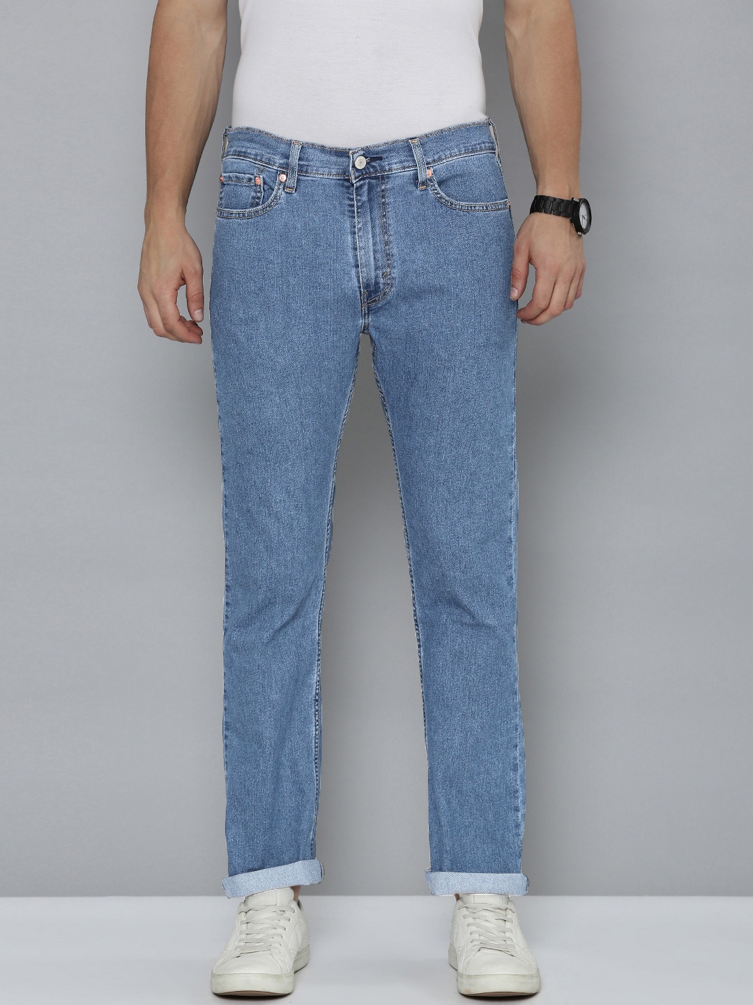 

Levis Men 513 Straight Fit Low-Rise Stretchable Jeans, Blue