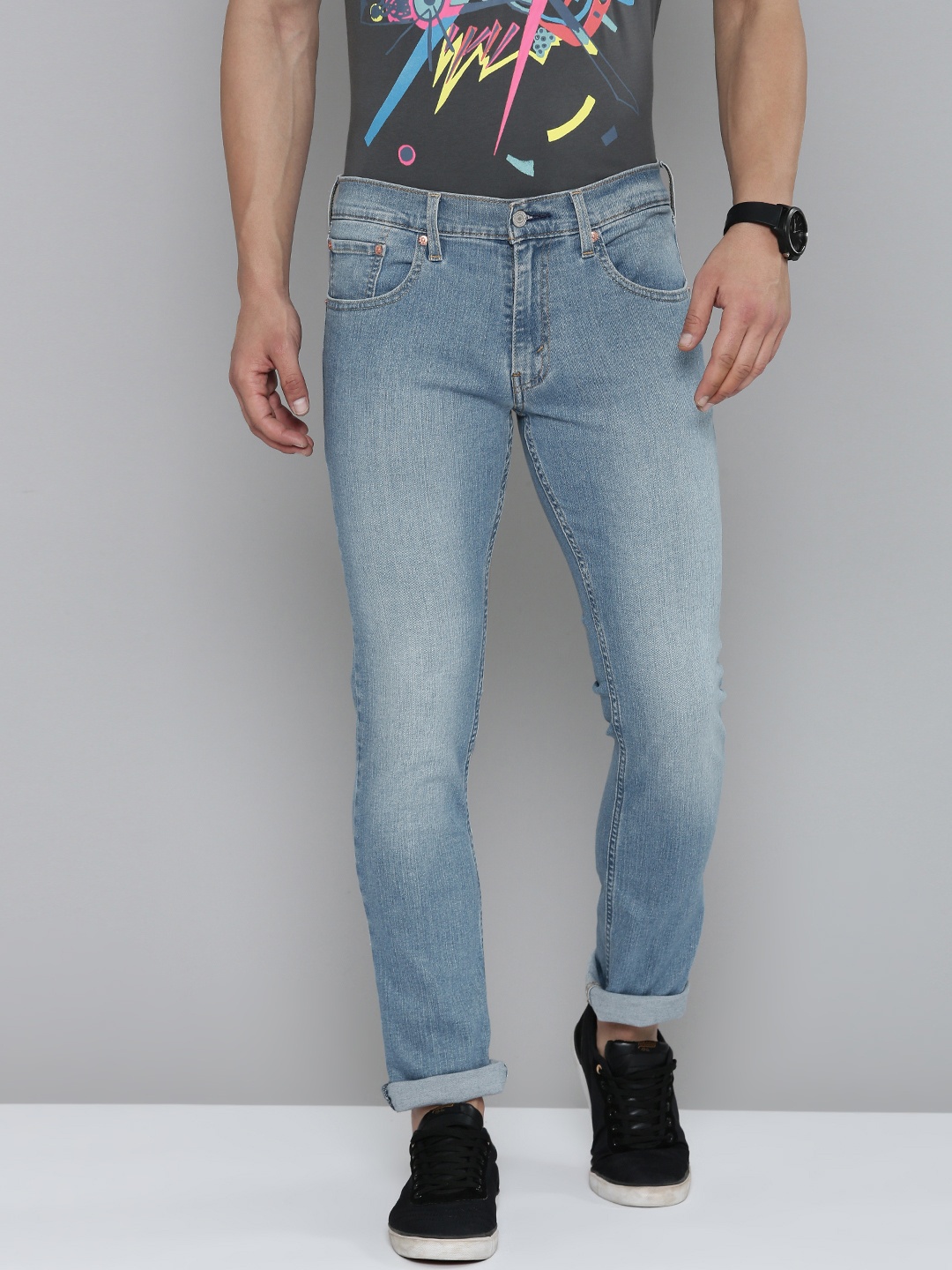 

Levis Men 65504 Skinny Fit Heavy Fade Stretchable Jeans, Blue