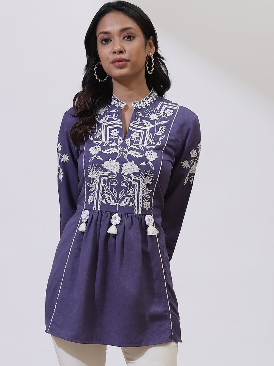 

Lakshita Embroidered Gathered Tunic, Blue