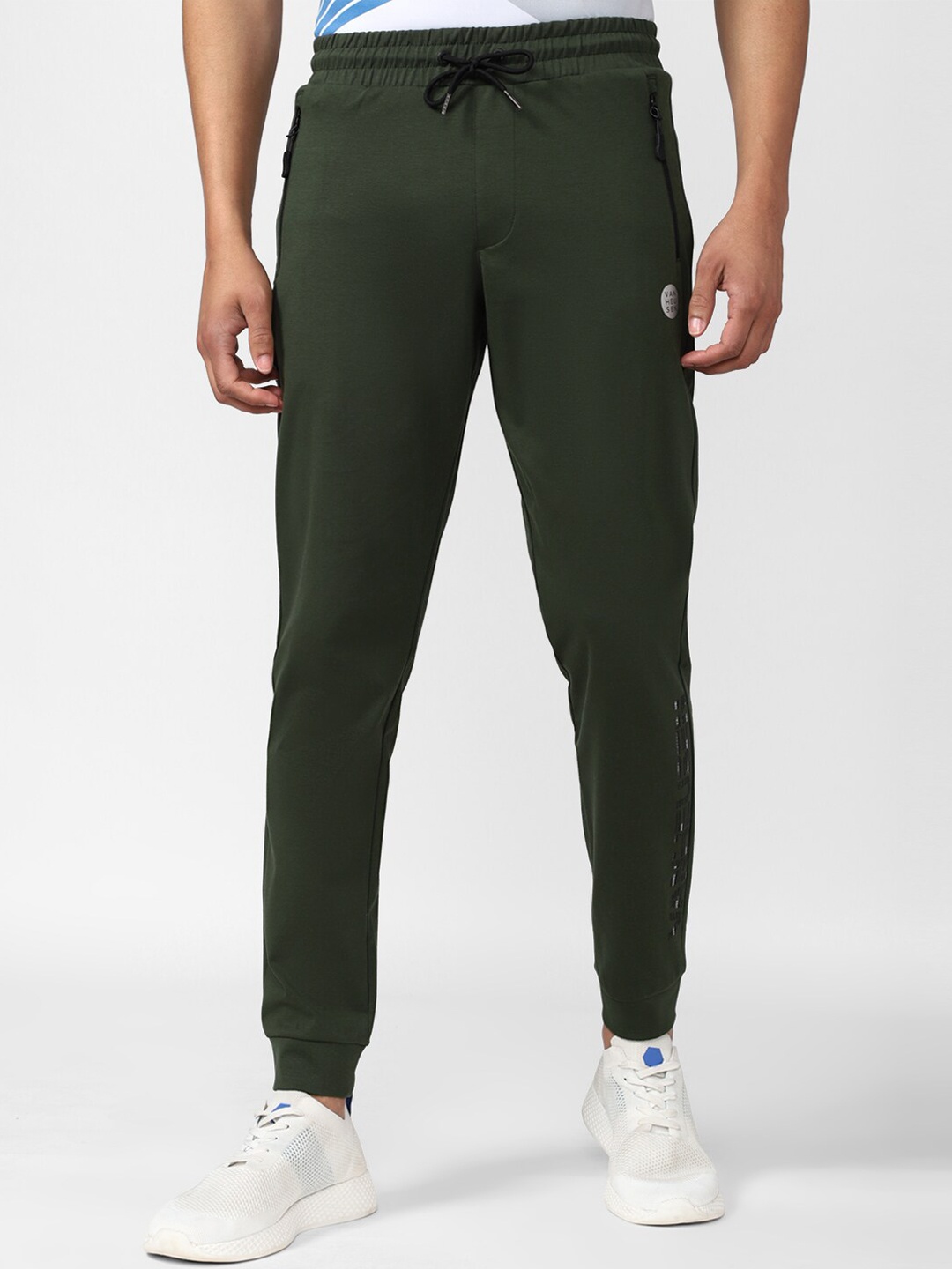 

Van Heusen Men Mid Rise Slim-Fit Joggers, Green