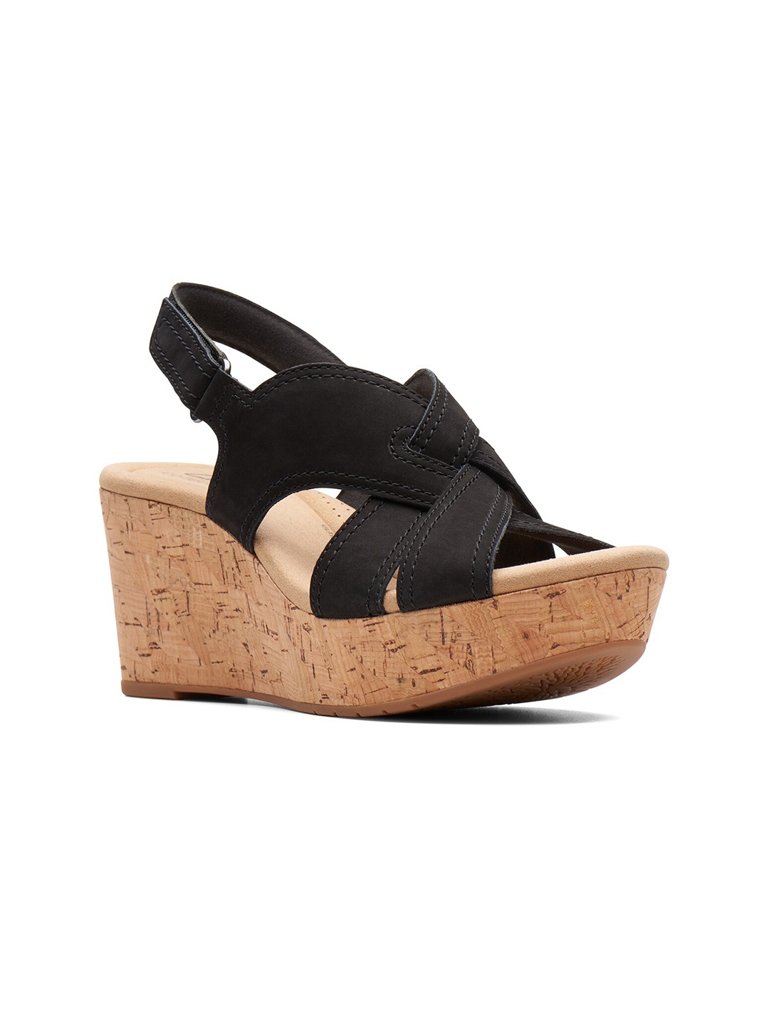 

Clarks Peep Toes Wedge Heels, Black