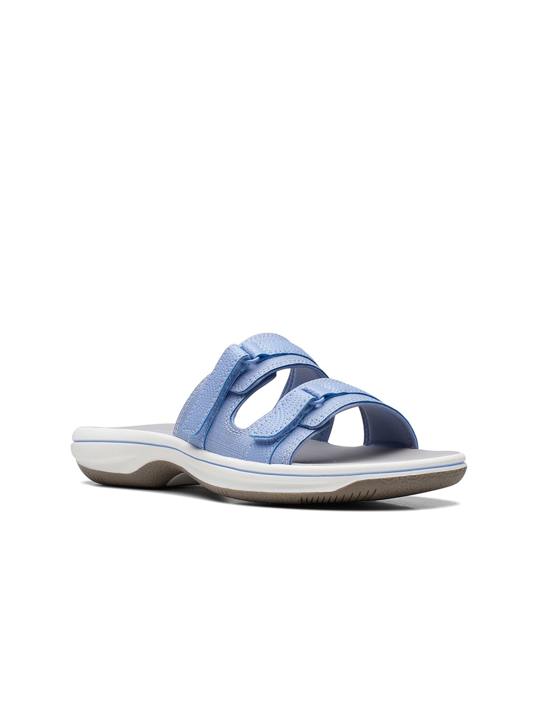 

Clarks Textured Open Toe Flats, Blue