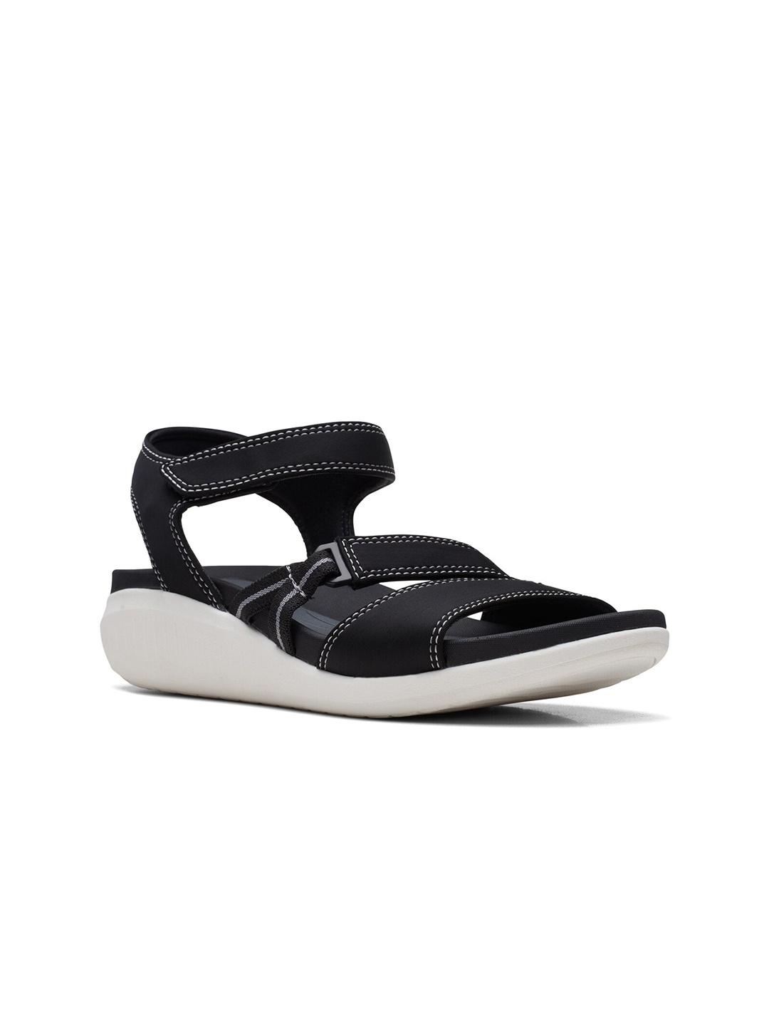 

Clarks Open Toe Comfort Heels, Black