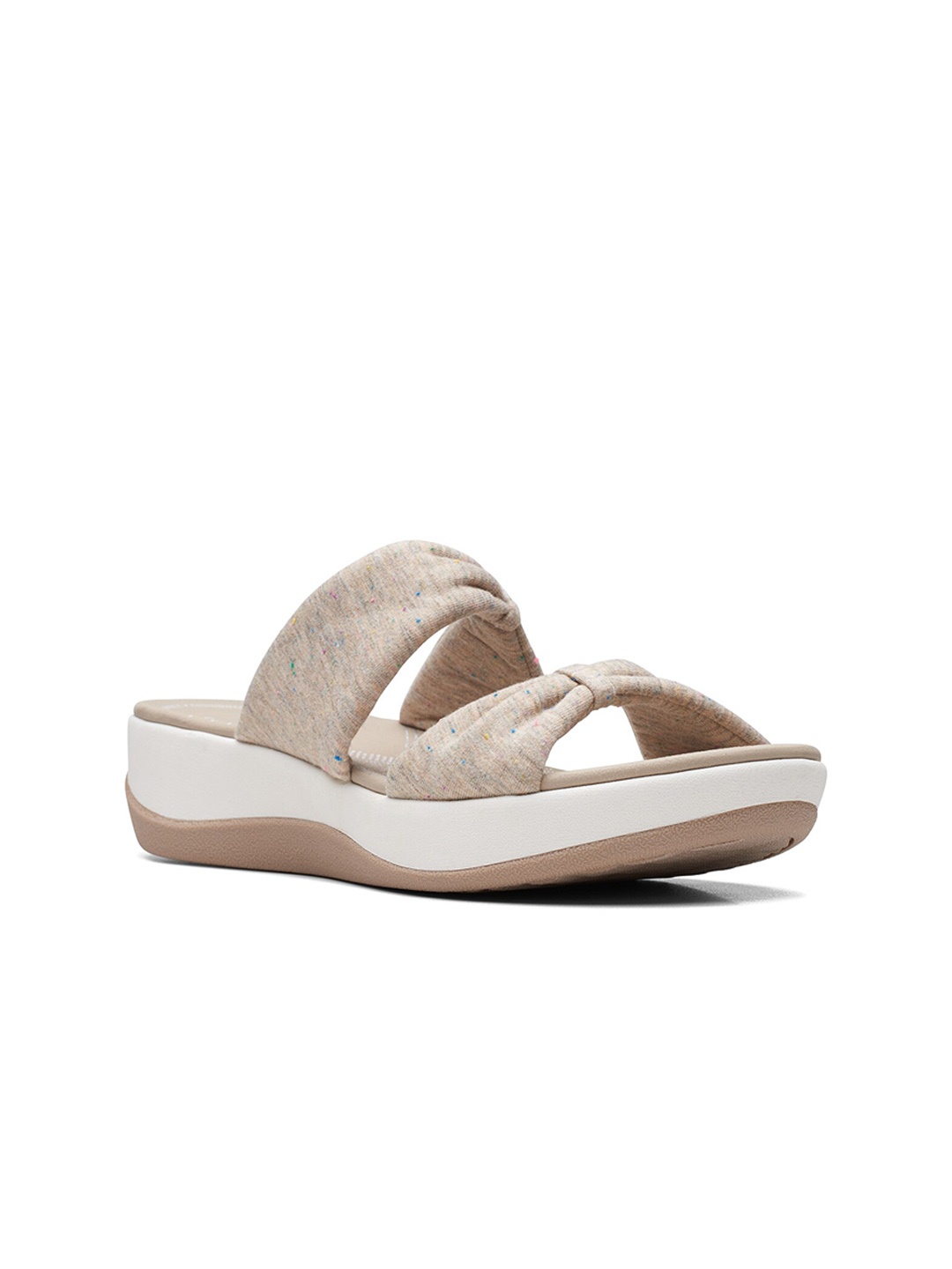 

Clarks Textured Open Toe Wedge Heels, Beige