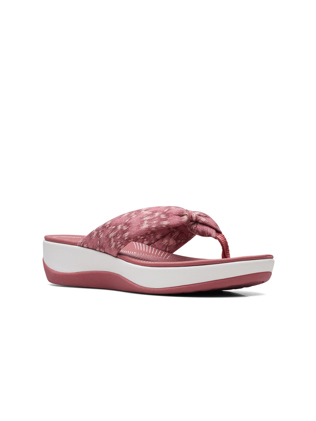 

Clarks Printed Work Open Toe Block Heels, Pink