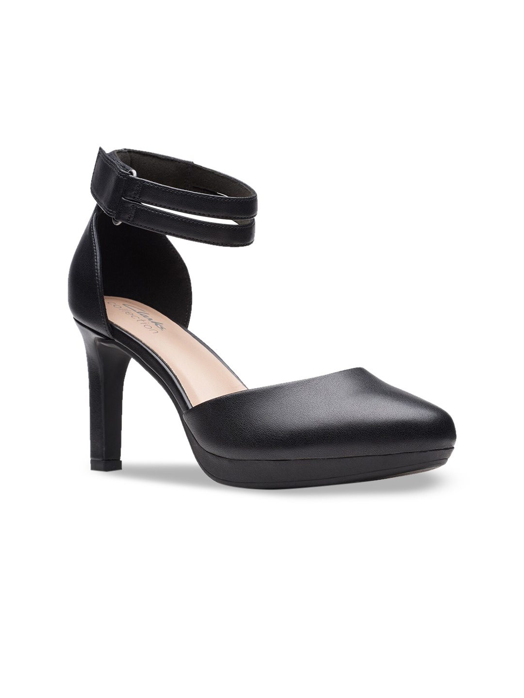 

Clarks Leather Work Pumps Stiletto Heels, Black