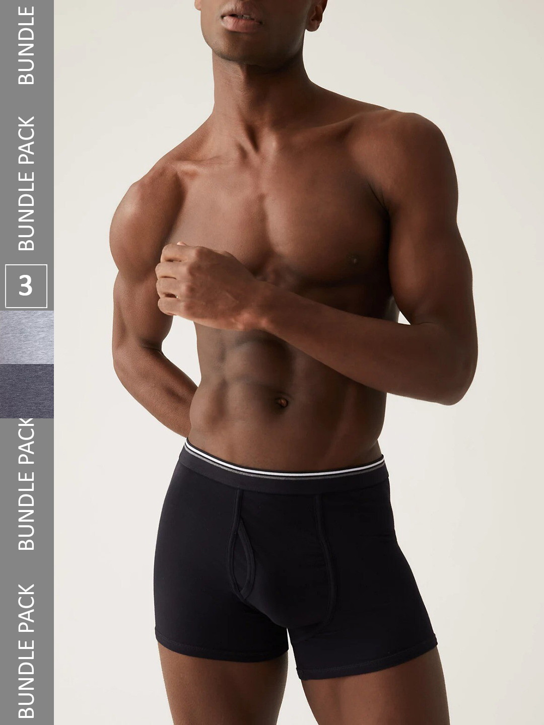 

Marks & Spencer Pack Of 5 Cotton Trunks T144723SGREY MIX, Grey