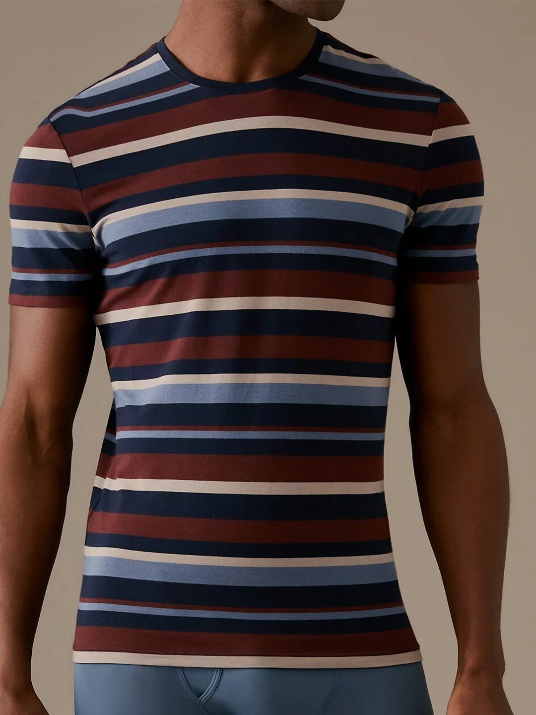 

Marks & Spencer Striped Slim Fit T-shirt, Navy blue