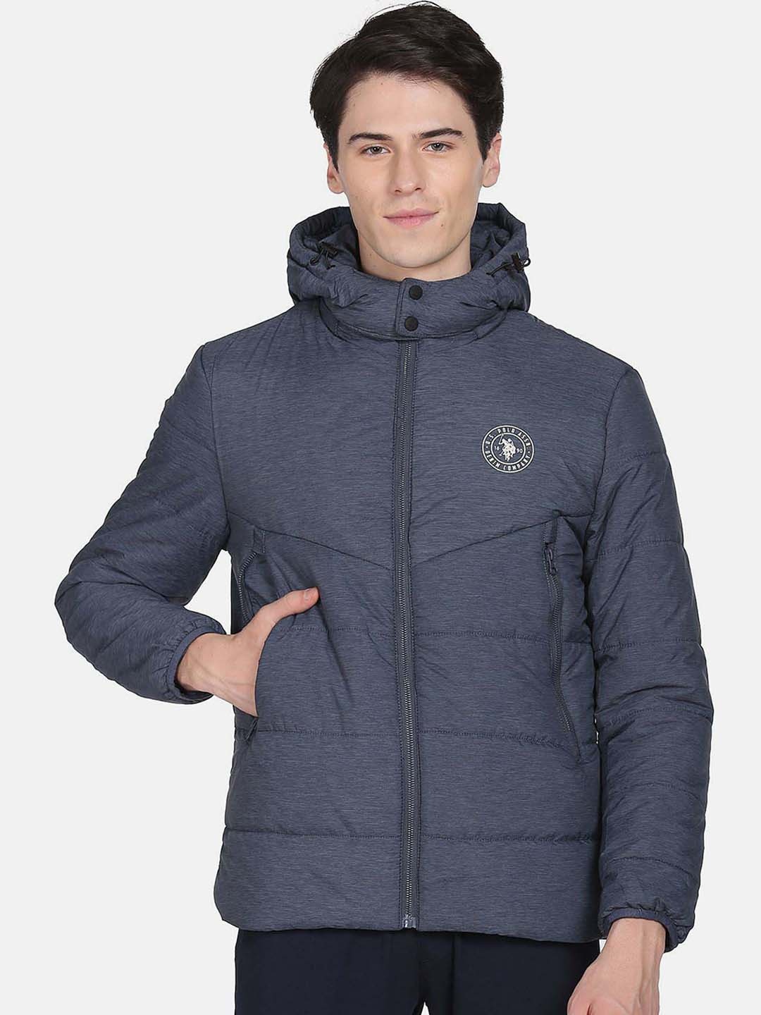 

U.S. Polo Assn. Denim Co. Men Longline Hooded Puffer Jacket, Grey