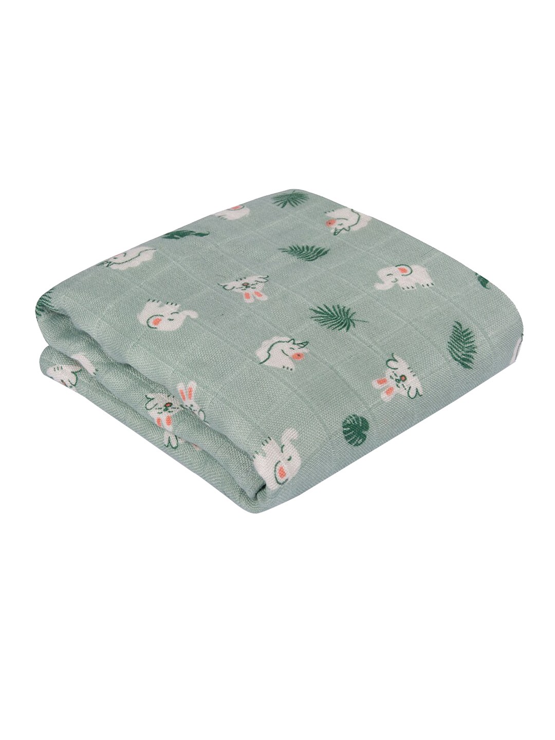 

MUSH Kids Printed Ultra Soft Pure Bamboo Swaddle & Wrapper, Green
