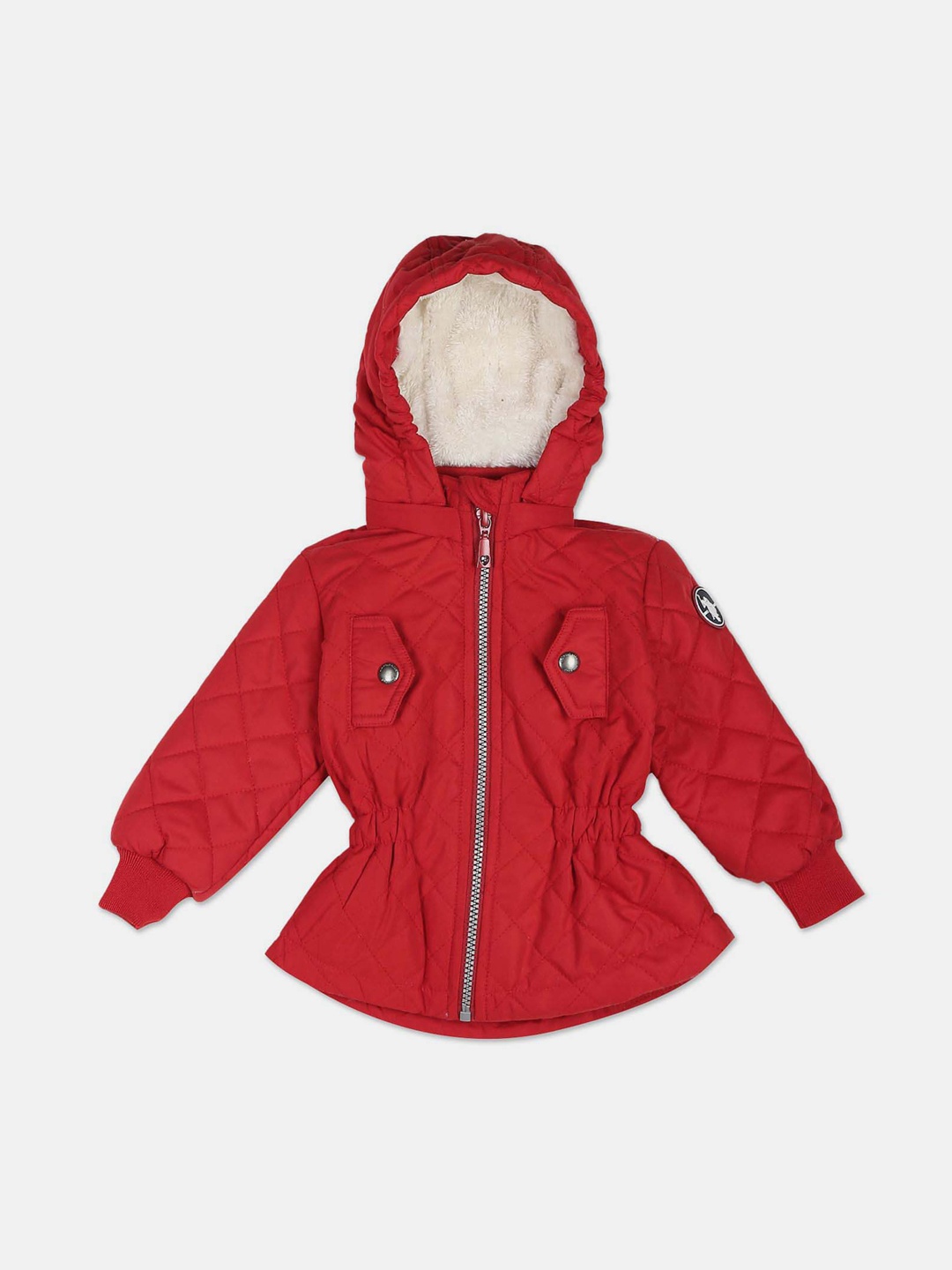 

U.S. Polo Assn. Kids Girls Hooded Quilted Jacket, Red