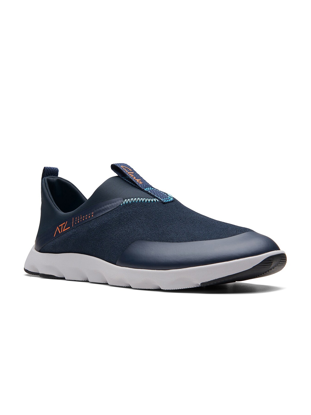 

Clarks Men Solid Suede Slip-On Sneakers, Navy blue