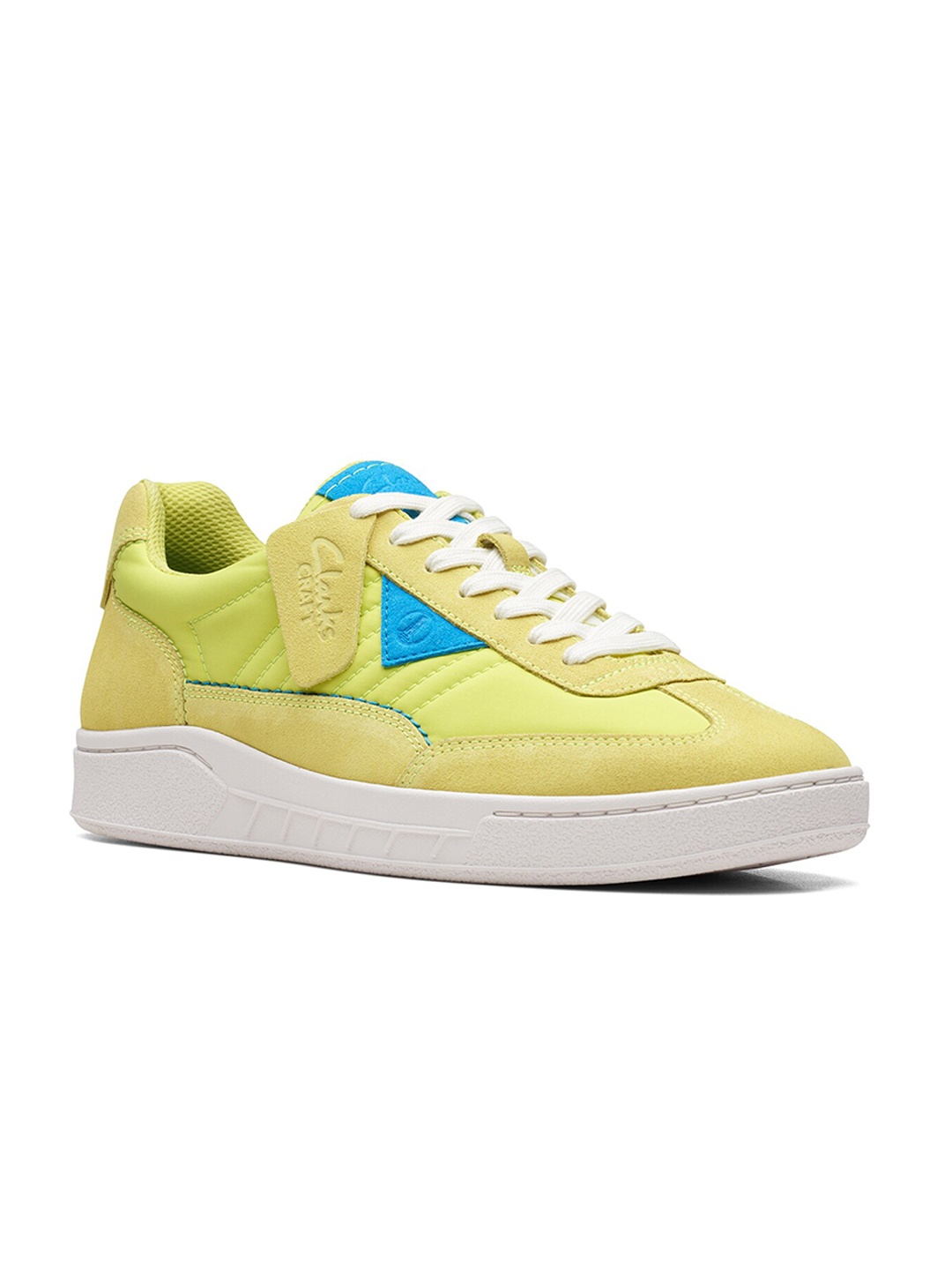 

Clarks Men Colourblocked Lace-Up Suede Sneakers, Lime green