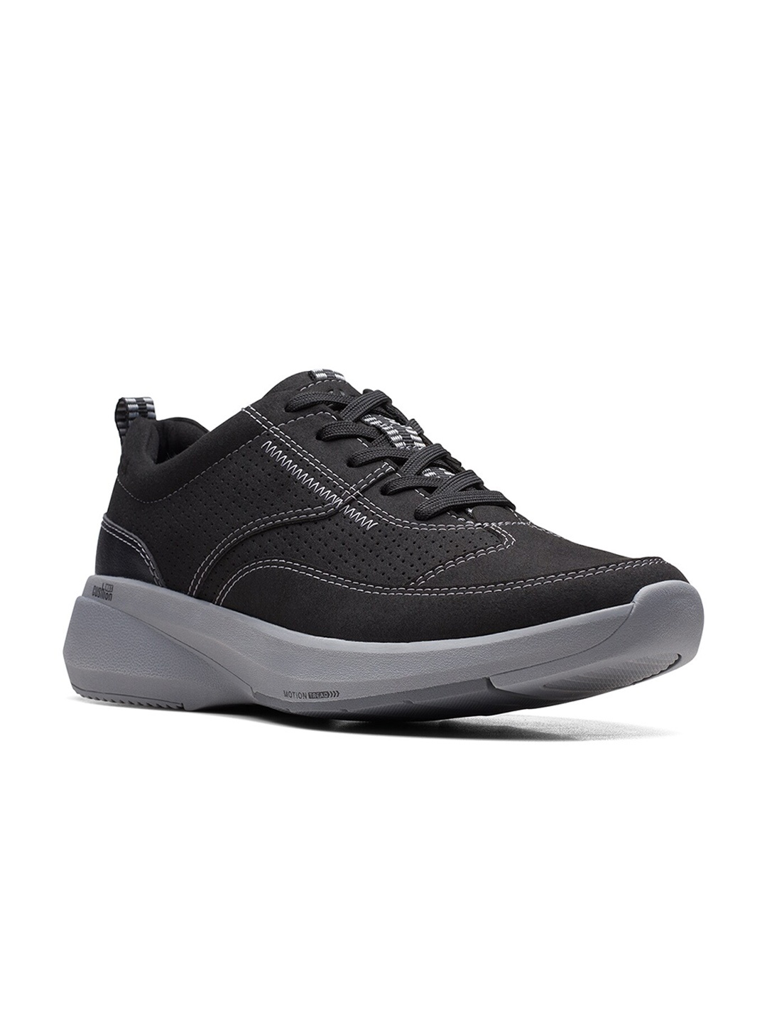 

Clarks Men Lace-Ups Round Toe Sneakers, Black