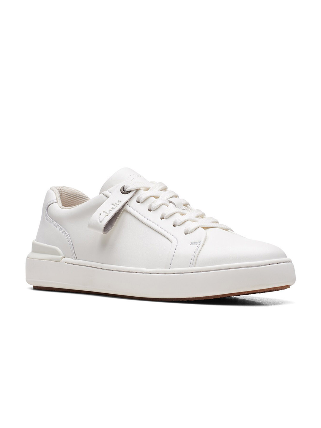 

Clarks Men Lace-Up Leather Sneakers, White