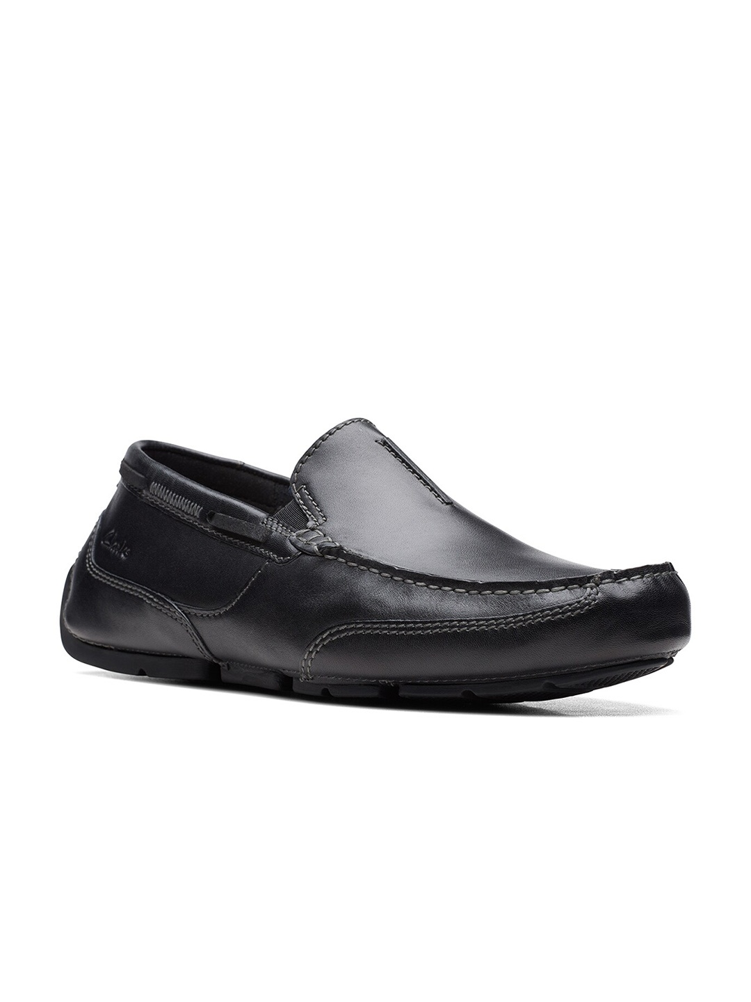 

Clarks Men Leather Driving Shoes, Black