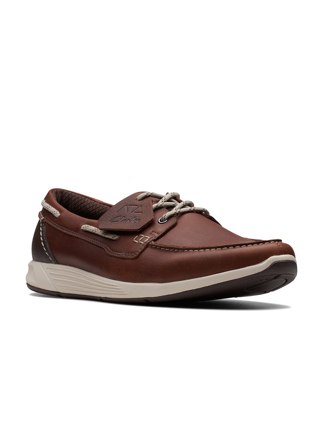 

Clarks Men Leather ATL Sail Go Sneakers, Tan