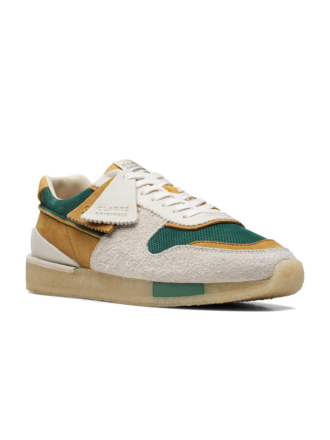 

Clarks Men Colourblocked Torrun Nubuck Sneakers, Brown