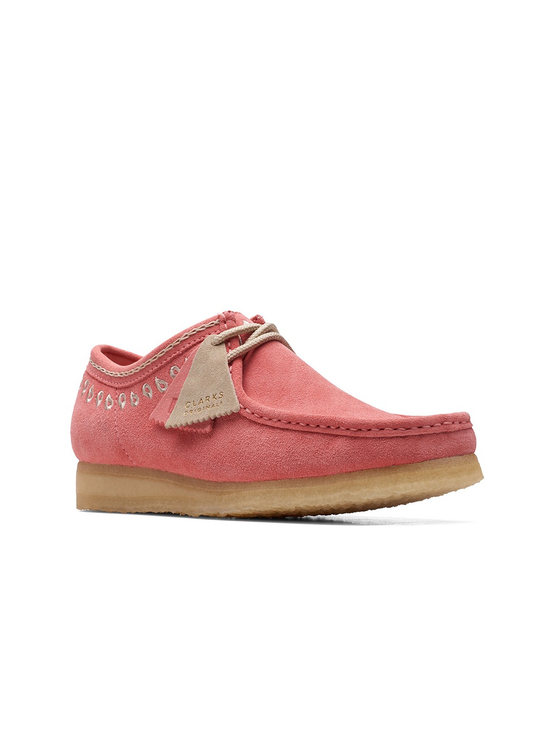 

Clarks Men Contrast Sole Wallabee Sneakers, Pink