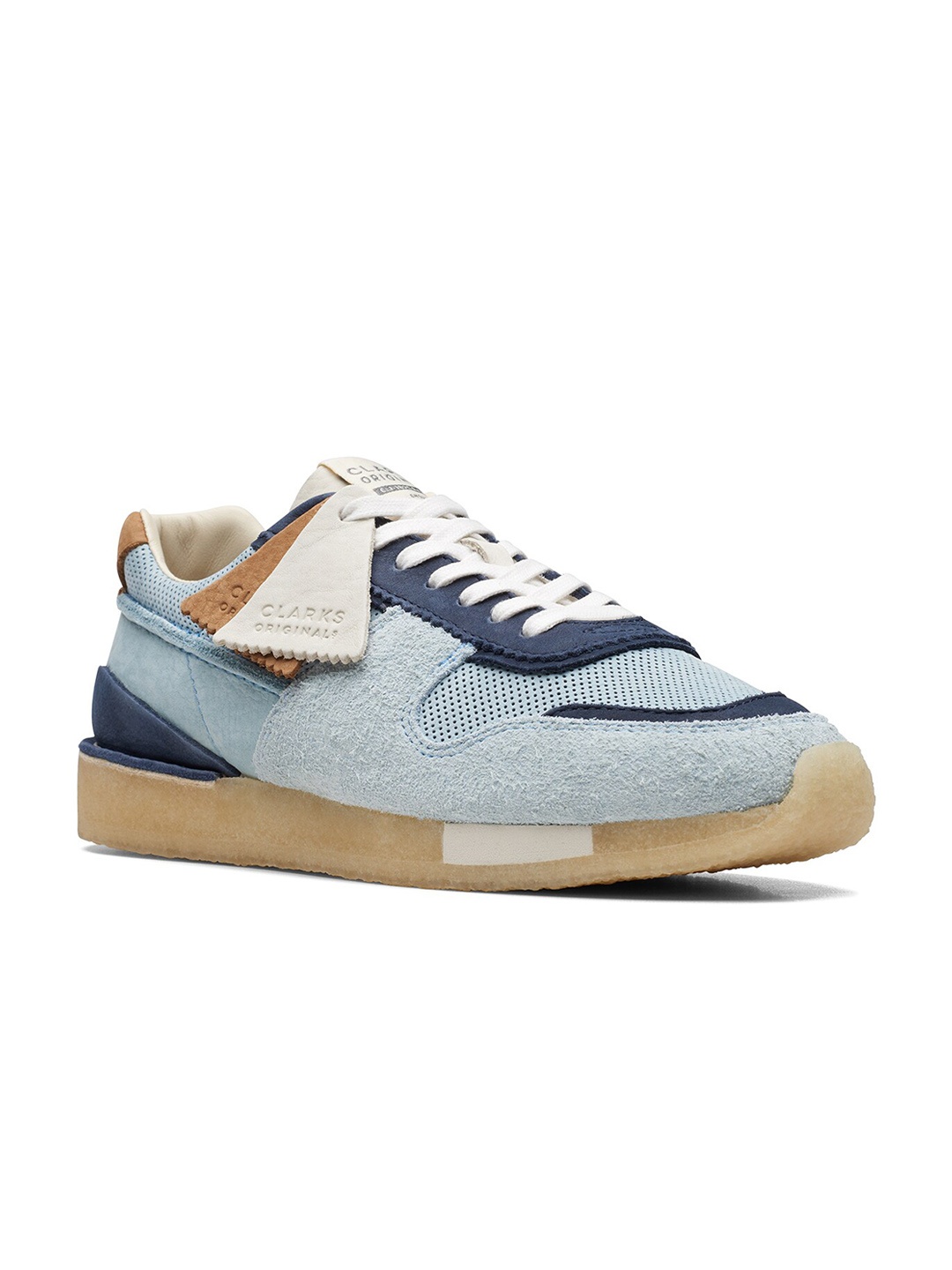 

Clarks Men Colourblocked Nubuck Lace-Up Sneakers, Blue