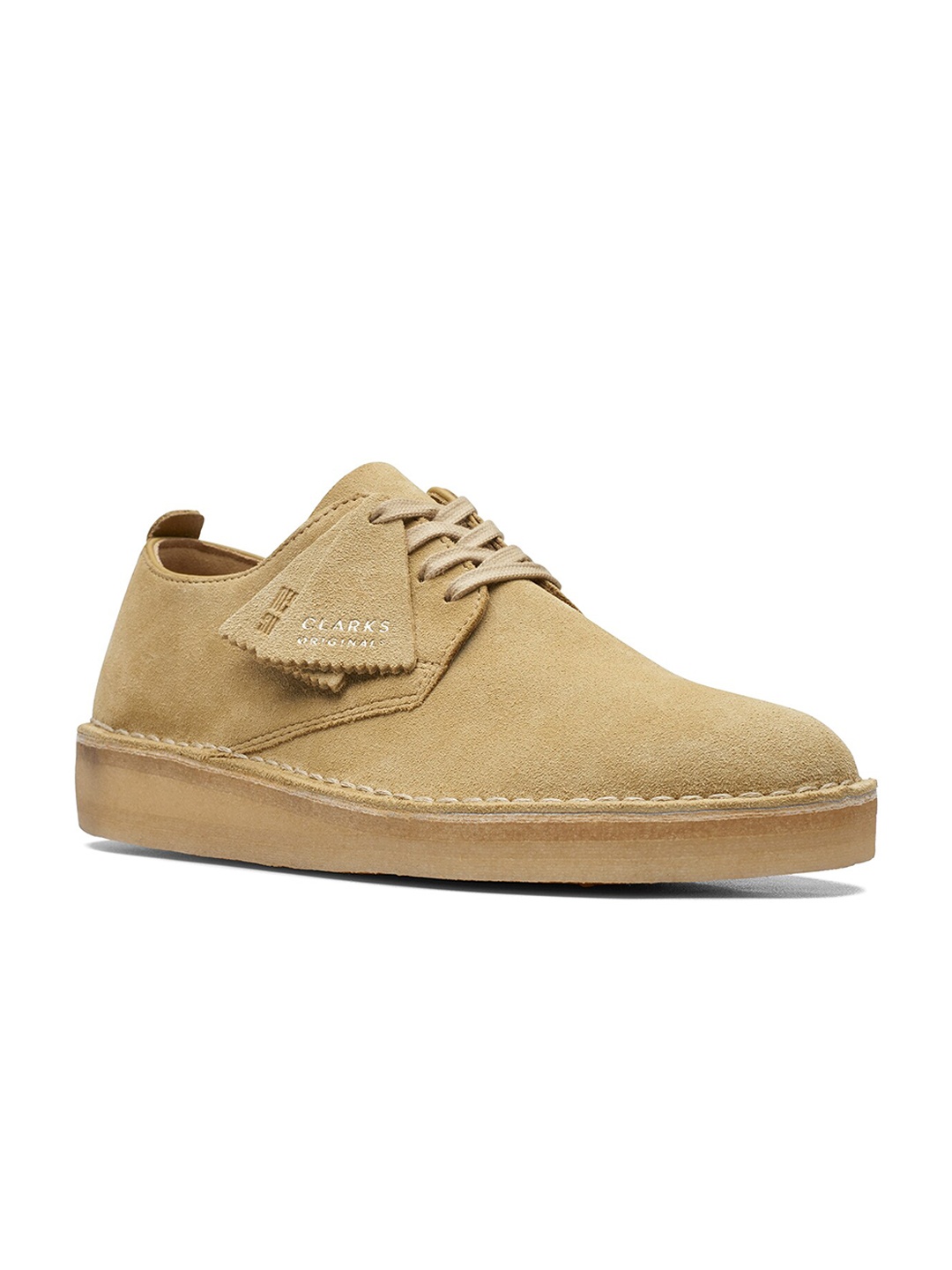 

Clarks Men Suede Lace-Up Sneakers, Beige