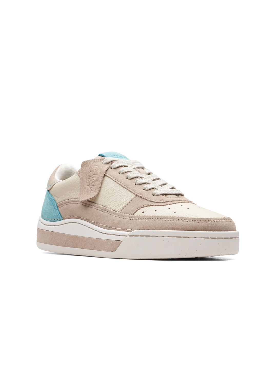 

Clarks Men Perforated Colourblocked Leather Sneakers, Brown