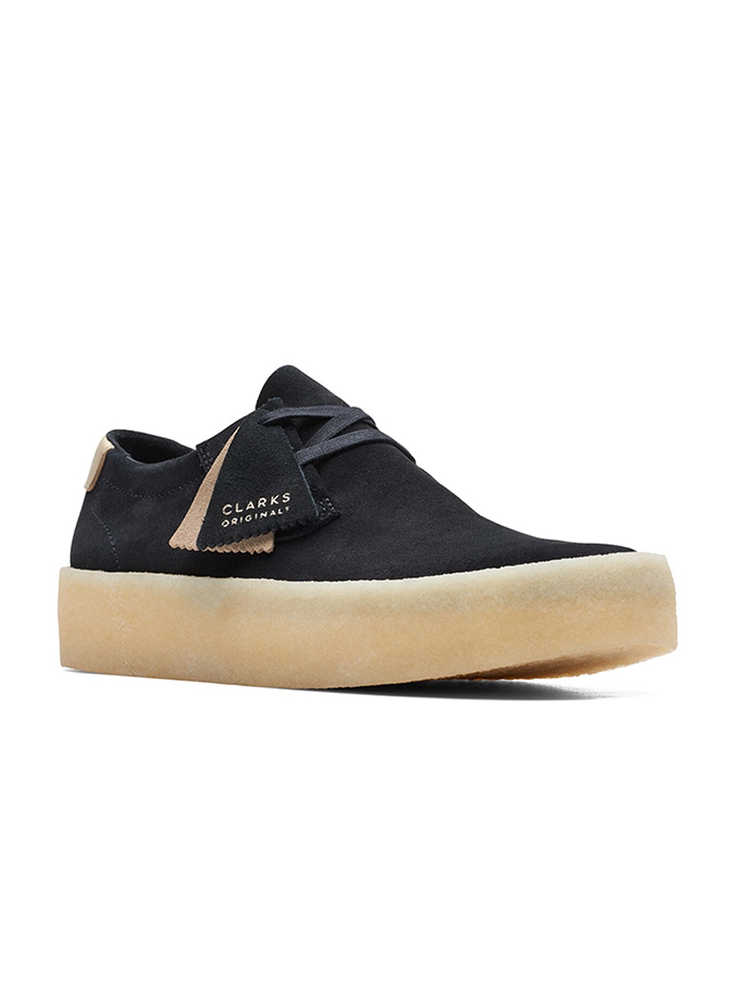 

Clarks Men Contrast Sole Suede Sneakers, Black