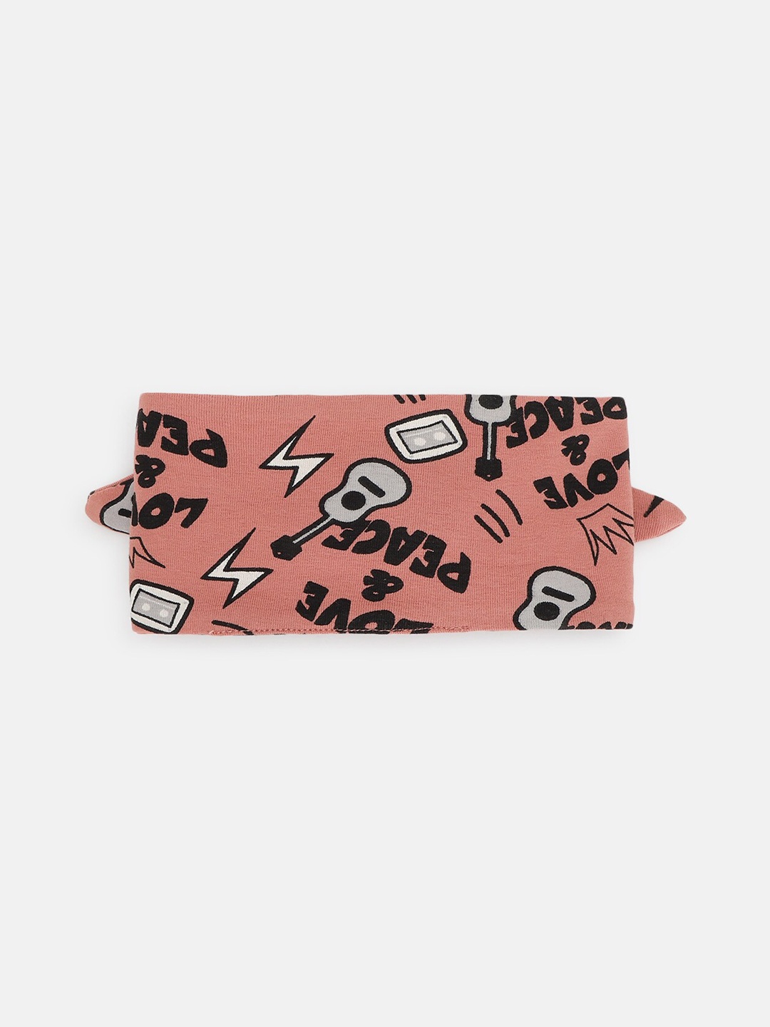 

Whistle & Hops Girls Cartoon Printed Centered Small Bow Headband, Rust