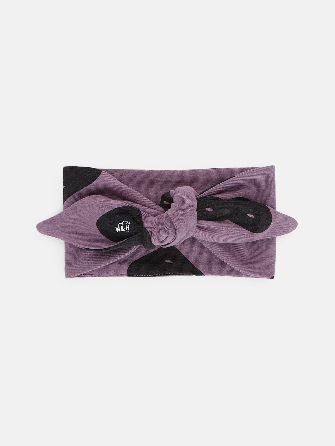 

Whistle & Hops Girls Organic Cotton Printed Headband, Purple